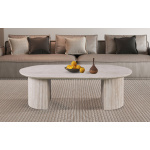 Salontafel Lagos ovaal travertin beige | 120 cm