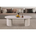 Salontafel Lagos ovaal travertin beige | 120 cm